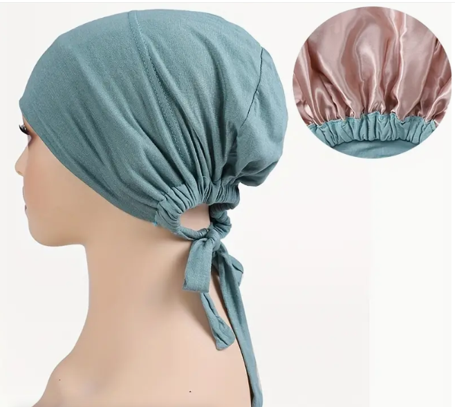 Bonnet hijab en satin